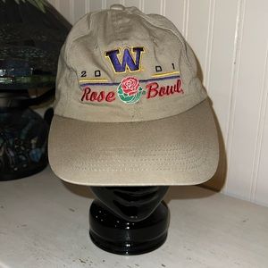 Y2K 2001 University Washington Huskies Rose Bowl Hat 01/01/01